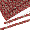 Braided Polyester Lace Trim OCOR-WH0079-23B-1