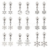 18Pcs 9 Styles Alloy Replacement Zipper Head with Snowflake Tibetan Style Alloy Pendants PALLOY-TAC0158-1