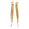 Brass Snake Chain Tassel Stud Earring Findings KK-G510-20G-1