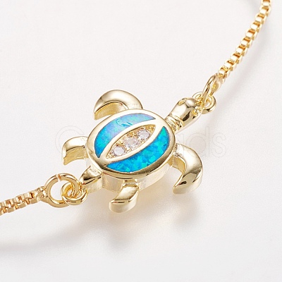 Adjustable Brass Bolo Bracelets BJEW-I240-01G-02-1