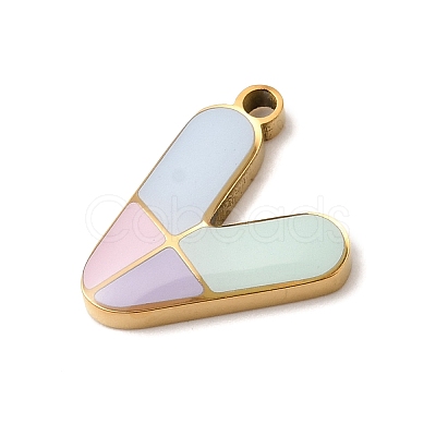 304 Stainless Steel Pendants STAS-K297-09V-G-1