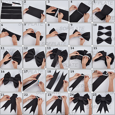 1 Bag EVA Bowknot Making Kits AJEW-SP0003-71C-1