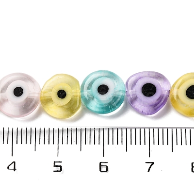Handmade Evil Eye Lampwork Beads Strands LAMP-G164-10C-1