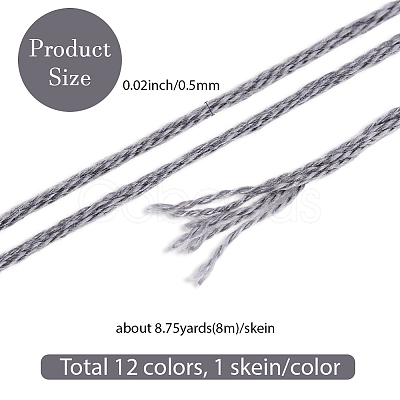 6-Ply Polyester Embroidery Floss OCOR-WH20074-01A-10-1