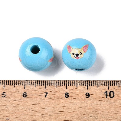 Wood European Beads WOOD-G021-01G-1