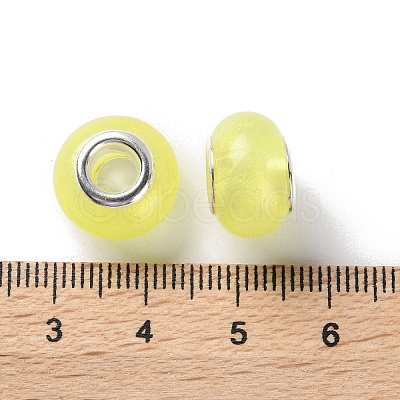Pearlized Resin European Beads RESI-M001-01E-1