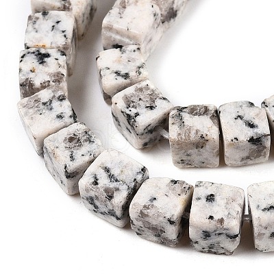 Natural White Sesame Jasper Beads Strands G-T139-6x6-33A-1