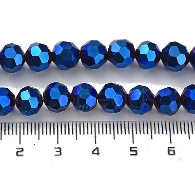 Electroplate Glass Bead Strands EGLA-R042-8mm-01-1