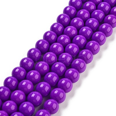 Painted Glass Bead Strands DGLA-S071-10mm-52-1