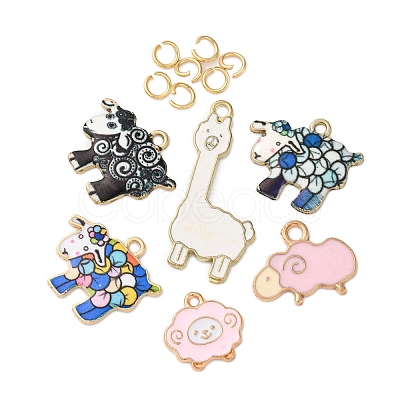 Alloy Enamel Pendants ENAM-FP0002-48-1