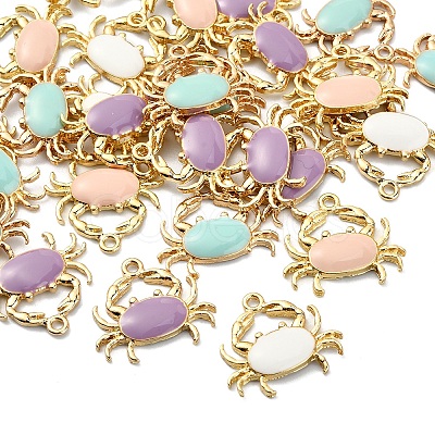 40Pcs 4 Colors Eco-Friendly Zinc Alloy Pendants ENAM-CJ0002-30-1