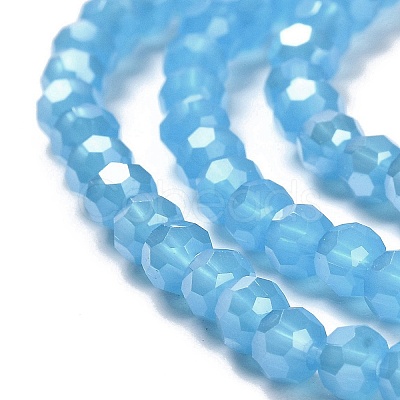 Electroplate Glass Beads Strands EGLA-A035-J4mm-A07-1
