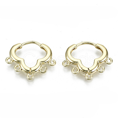 Brass Huggie Hoop Earring KK-N227-59-NF-1