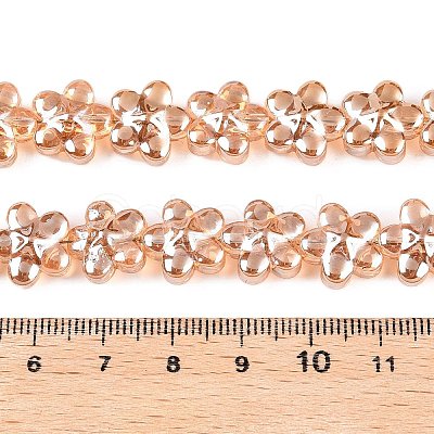 Electroplate Glass Beads Strands EGLA-T028-02F-1