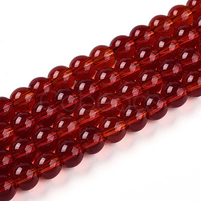 Transparent Glass Beads Strands GLAA-T032-T6mm-20-1
