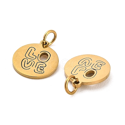 304 Stainless Steel Charms STAS-D050-07G-12-1