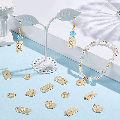 16Pcs 4 Styles Alloy Pendants FIND-SC0021-43-1