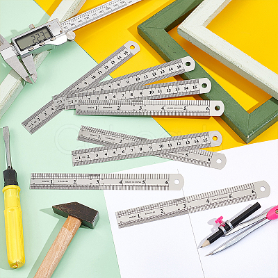 20Pcs Stainless Steel Ruler TOOL-UN0001-35-1