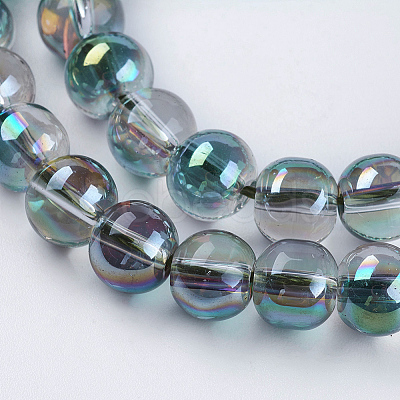 Electroplate Glass Beads Strands X-GLAA-K025-HR-8mm-A01-1