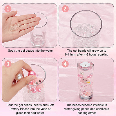 BENECREAT Beads Cabochons Kit for Newborn Baby Girl Gender Reveal Theme Party Decoration DIY-BC0006-44-1