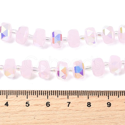 Transparent Electroplate Glass Beads Strands EGLA-P062-01A-HR08-1