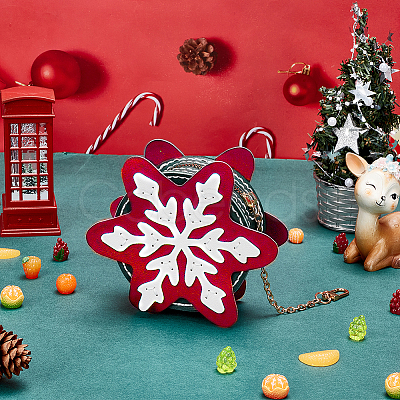 DIY Christmas Mini Snowflake Purse Making Finding Kit DIY-WH0410-90A-1