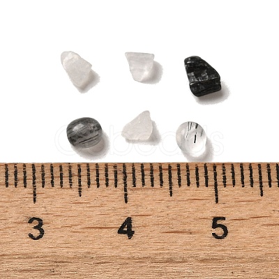 Natural Black Rutilated Quartz Beads G-O103-30-1