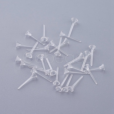 Plastic Stud Earring Findings KY-G006-02-4m-1