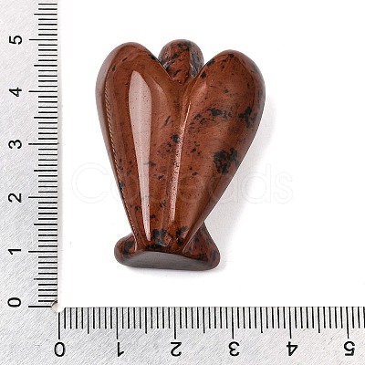 Natural Mahogany Obsidian Angel Figurine DJEW-N006-01A-23-1