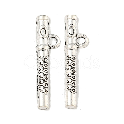 Tibetan Style Zinc Alloy Flute Pendants X-TIBEP-R334-327AS-RS-1