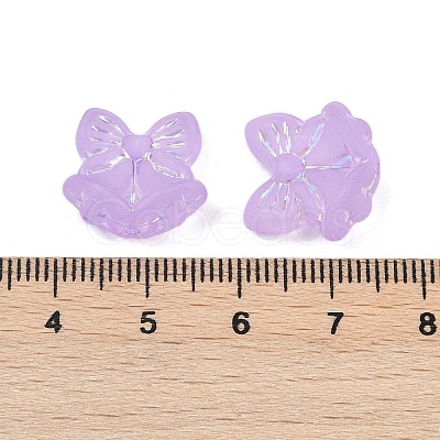 Frosted Transparent Acrylic Beads OACR-P029-18B-04-1