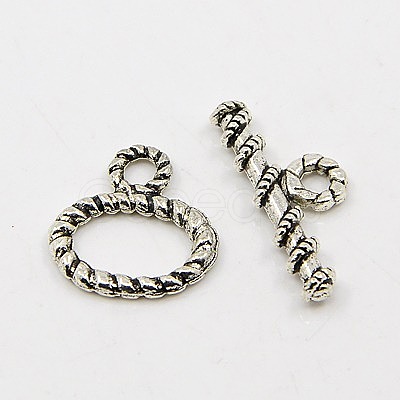 Mixed Tibetan Style Toggle Clasps TIBE-MSMC008-01AS-1