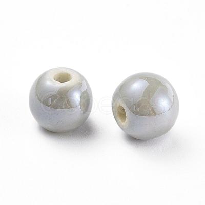Glazed Porcelain Beads PORC-D001-12mm-13-1