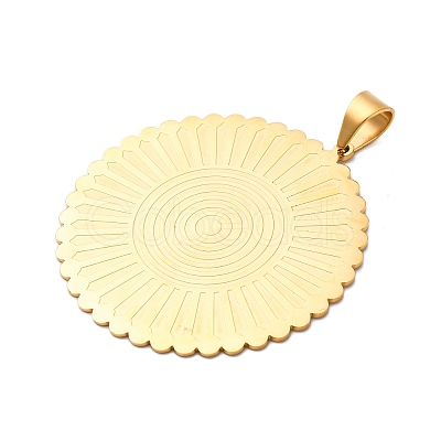 304 Stainless Steel Big Pendants STAS-U043-07C-G-1