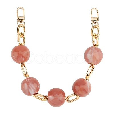 Acrylic Round Beads Bag Strap FIND-WH0071-22B-1