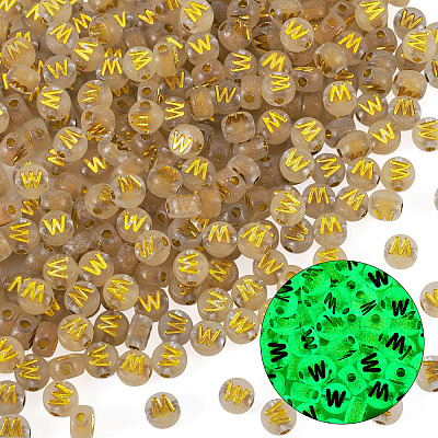 50G Luminous Transparent Acrylic Beads OACR-TAD0001-01W-1