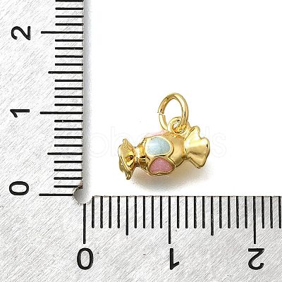 Brass Enamel Charms KK-D295-30G-02-1