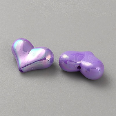 10Pcs Opaque Acrylic Beads SACR-WH0008-020H-1
