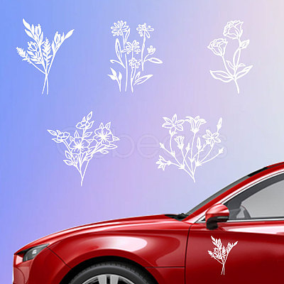 Plastic Reflective Vinyl Car Stickers STIC-WH0036-022-1