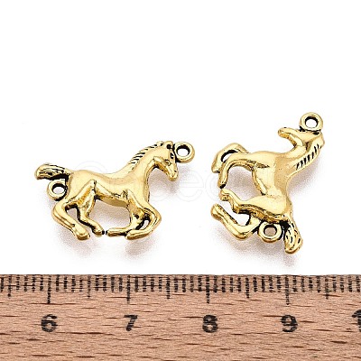 Tibetan Style Alloy Horse Links Connector Charms PALLOY-WH0110-37AG-01-1