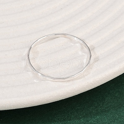 925 Sterling Silver Plain Band Finger Rings RJEW-P165-01B-S-1