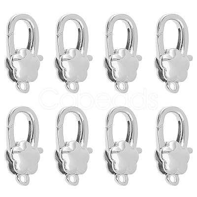 8Pcs Brass Lobster Claw Clasps KK-HS0001-54P-1