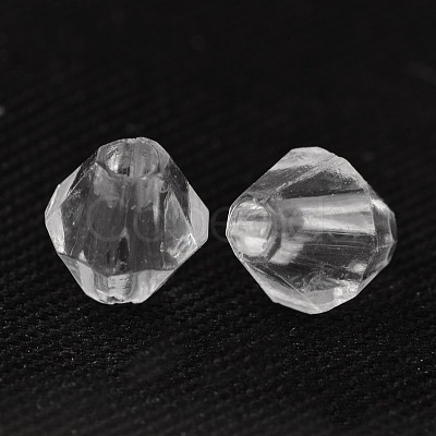 6MM Faceted Bicone Crystal Beads Transparent Clear Acrylic Beads X-DBB6mm01-1