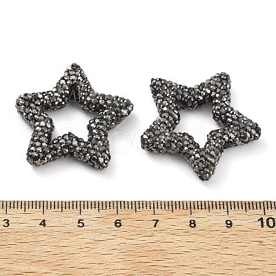 Star Shape Polymer Clay Rhinestone Beads CLAY-NH0001-06L-1