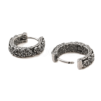 316 Surgical Stainless Steel Hoop Earrings EJEW-D096-02C-AS-1