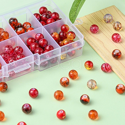10 Style Spray Painted & Drawbench Transparent & Baking Paint Glass Beads GLAA-YW0001-26D-1