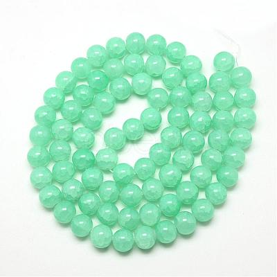 Baking Painted Crackle Glass Bead Strands DGLA-Q023-4mm-YS19-1