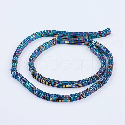 Electroplate Non-Magnetic Synthetic Hematite Beads Strands G-F562-02-B02-1