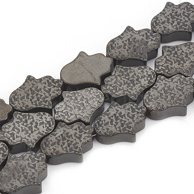 Electroplate Non-magnetic Synthetic Hematite Beads Strands G-N0321-09-1