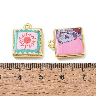Printed Brass Pendants KK-CBA84C5-16G-1